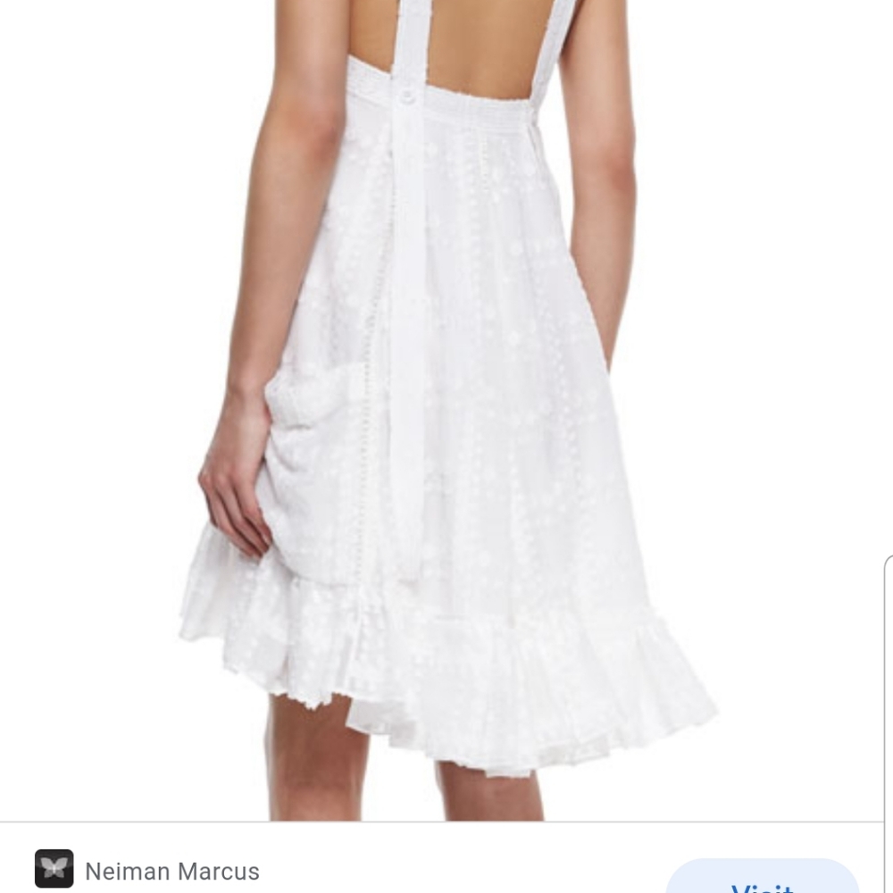 Rebecca Minkoff Kemper Embroidered Ruffle-Hem Dress